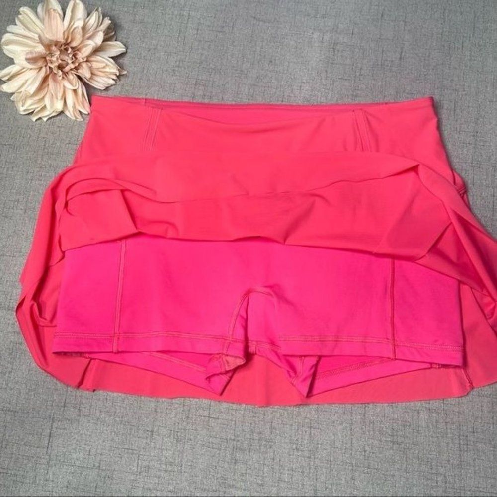 Lululemon Neon Pink Lost in Pace Skirt Lip Gloss 12 - Picture 5 of 10